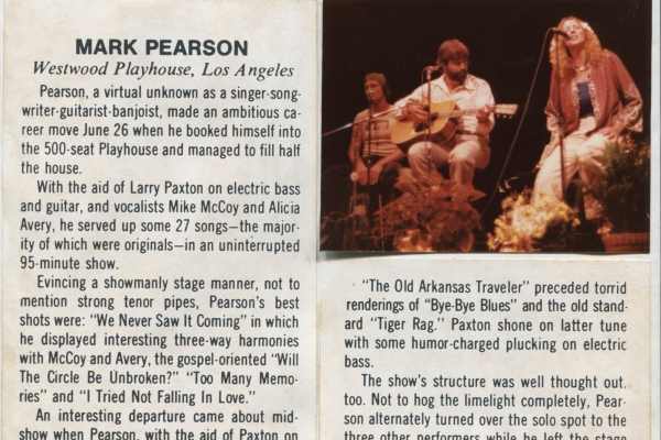 A copy of the Billboard review. The photo was added afterwards.