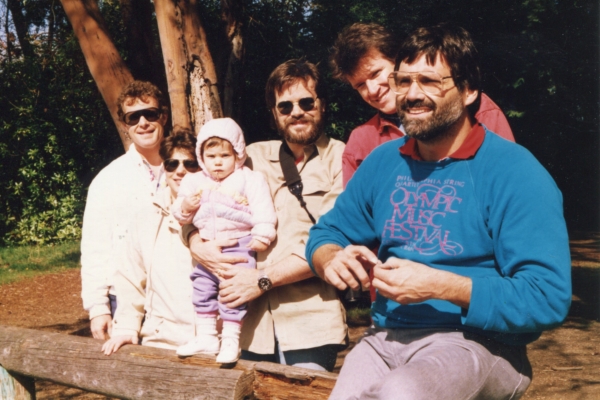 Dan is the one of the three to marry. Here we are with his wife and daughter.