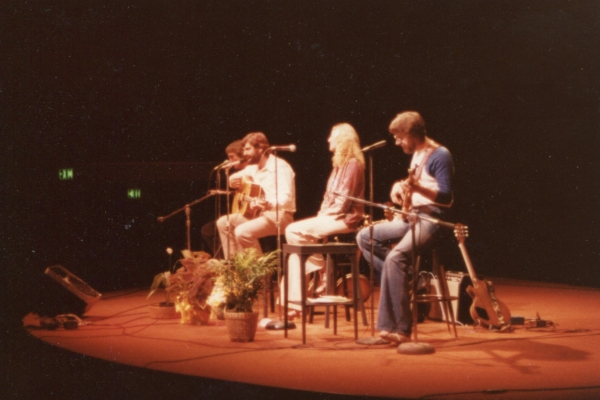 Here are the four of us on stage.
