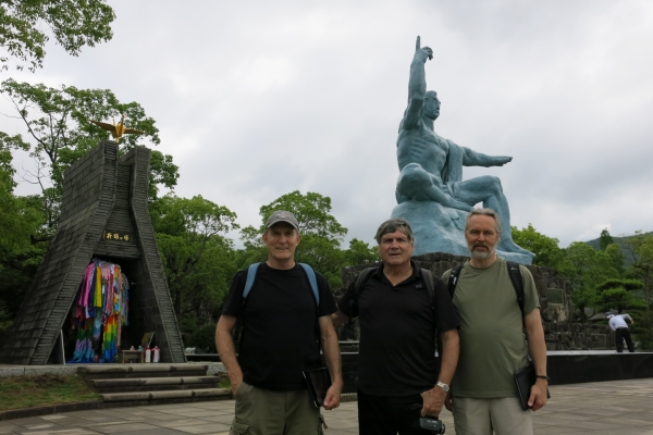Coy, Karl, and me at the Nagasaki Peace Park