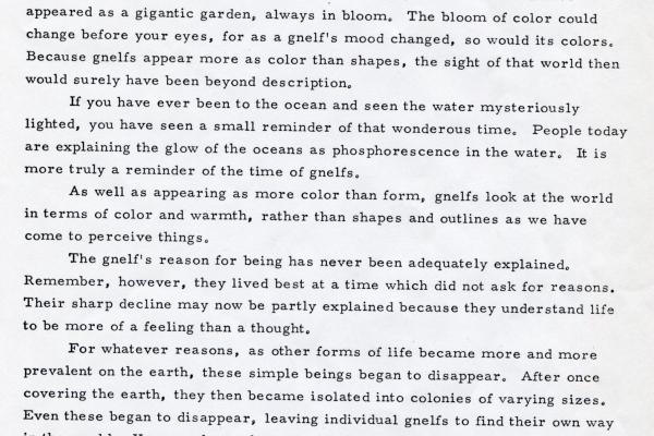 Typed manuscrpt from 1978.
