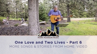 One Love and Two Lives Part 6 episode image, Mark with his guitar In the woods standing before a music stand